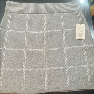 Light slate colored patterned skirt